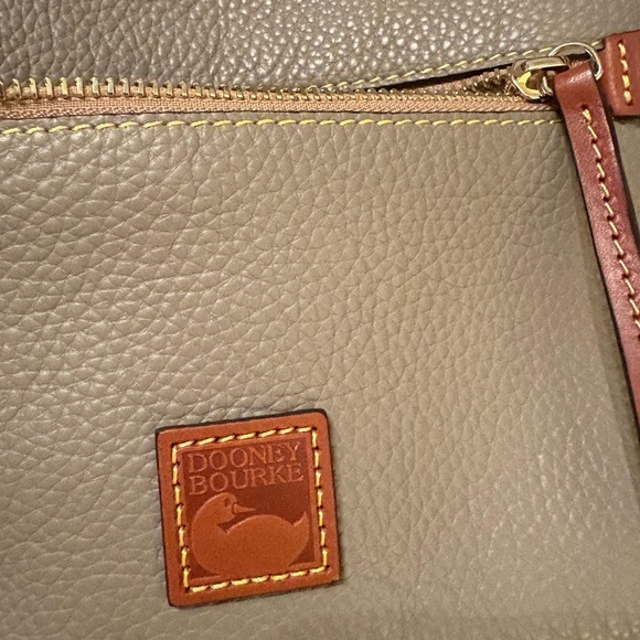 Dooney & Bourke Tan and Brown Leather Shoulder Bag - Picture 10 of 13